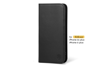 SHIELDON iPhone 6 Plus Case, iPhone 6S Plus Wallet Case, Genuine Leather Folio Case