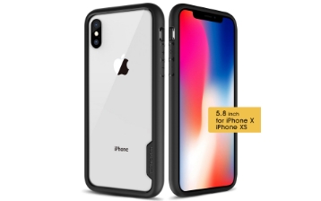 SHIELDON iPhone XS Case, iPhone X / iPhone 10 TPU bumper Case with Transparent Back Cover - Glacier Series