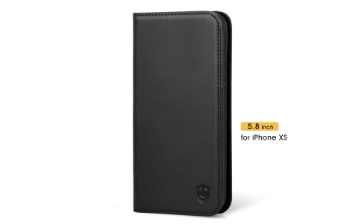 SHIELDON iPhone XS Leather Case, iPhone XS Wallet Case, Auto Sleep/Wake Up, RFID, Magnetic Closure, Kickstand - 5 colors