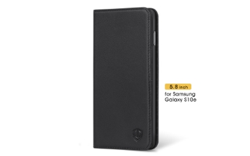 SHIELDON SAMSUNG S10E Wallet Case - Galaxy S10E Leather Case with Kickstand and Magnetic Closure Black