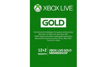 Xbox Live 12+2 Month Gold Membership (Xbox One/360)