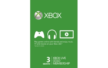 Microsoft Xbox Live 3 month Gold Subscription Card [Xbox 360/Xbox One]