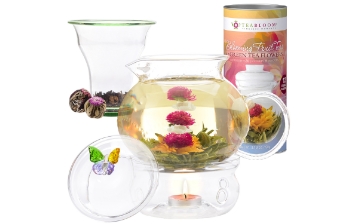 Wings of Love Blooming Tea Gift Set with 12 Fruit Flowering Teas