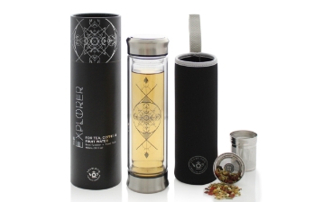 The Explorer Double Wall Insulated Glass Travel Tumbler 14 oz / 400 ml