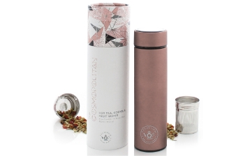 The Cosmopolitan Brushed Metal Insulated Brew Tumbler - 16 oz / 480 ml (Rose Gold)
