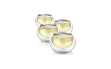 UNITY® Double Wall Glass Tea Cups  3.4oz / 100ml (Set of 4)